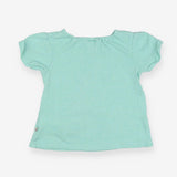 T-Shirt Teal Floral Bunny Applique