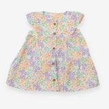 Woven Summer Dress Neon Flowers
