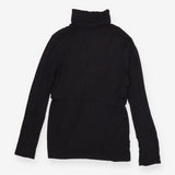 Maternity Nursing Top Black Jersey Roll Neck Long 