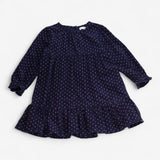 Dress Cord Long Sleeve Pink Polkadots