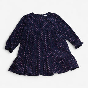 Dress Cord Long Sleeve Pink Polkadots
