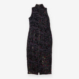Silk Blend Floral Velvet Devoré Maxi Dress
