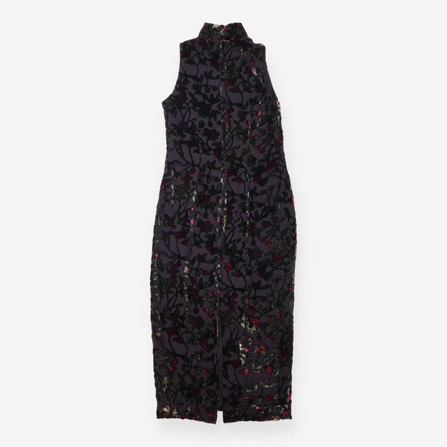 Silk Blend Floral Velvet Devoré Maxi Dress