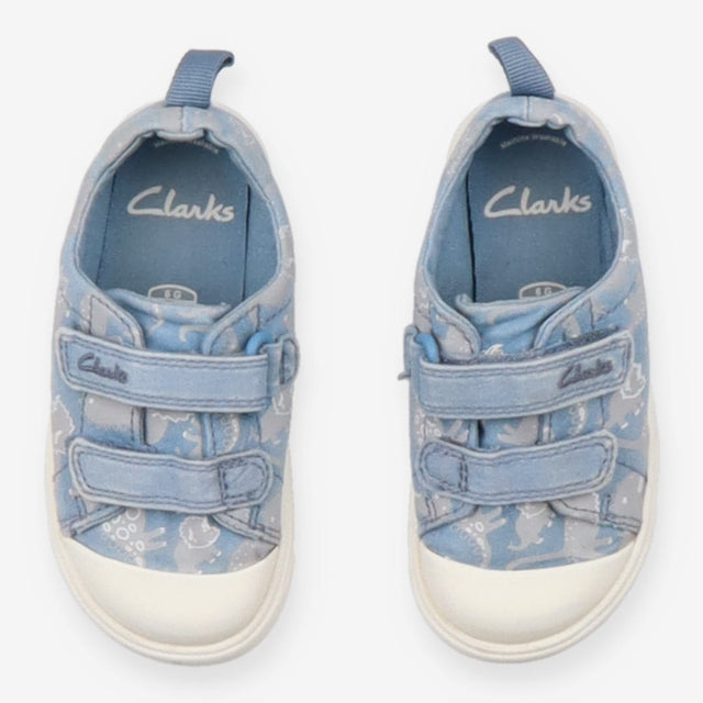 Canvas Trainer Blue Dinosaurs