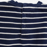 Sweater jersey navy stripe Happy Days white bunny