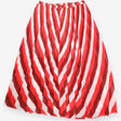 Cocos White Red Burgundy Striped Skirt