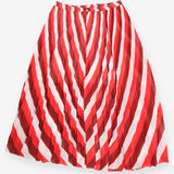Cocos White Red Burgundy Striped Skirt