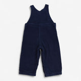 Navy Cord Dungarees Grey Lined 