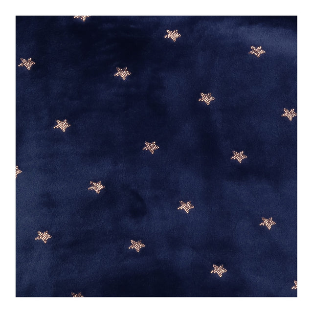 Navy fleece pyjamas with gold stars