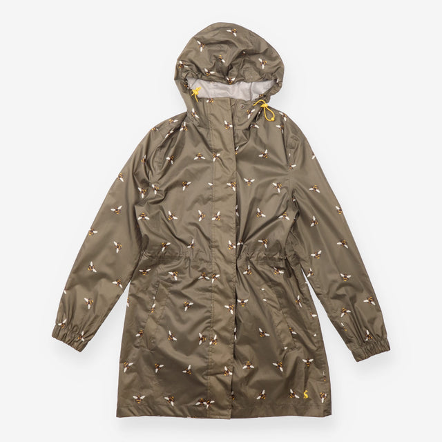 Right As Rain Waterproof Packaway Parka Bee Print 