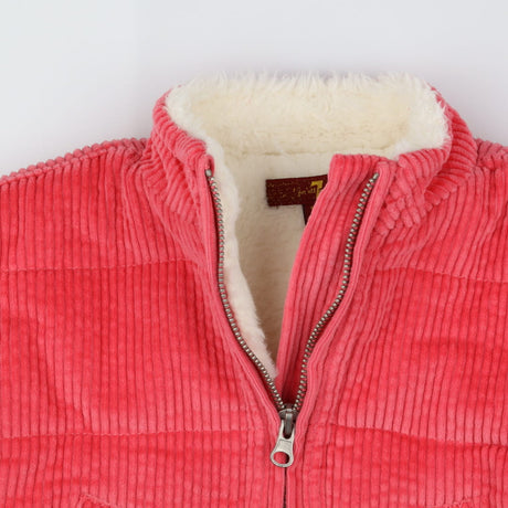 <7 For All Mankind> Cord red jacket with fleece