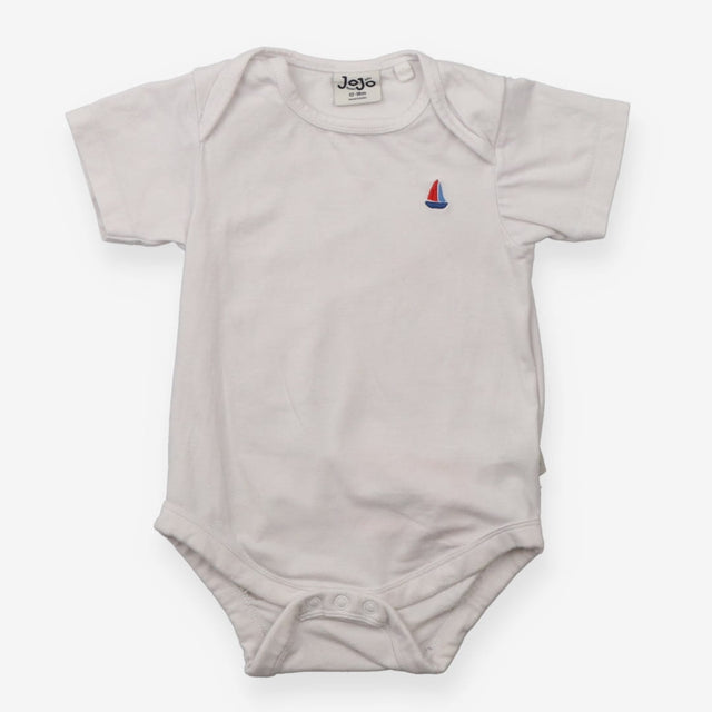 White bodysuit with boat