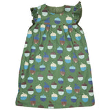 Winter shift dress (reversible), green