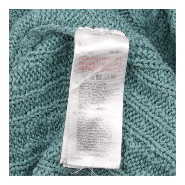Knit Cable Jumper Sage Green Crew Neck