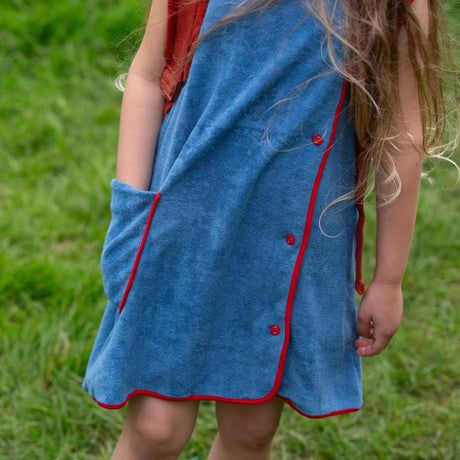 Horizon Blue Classic Pinafore Towelling Dress