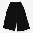 Emoda Black Cropped Culottes – Pleated Front Wide‑