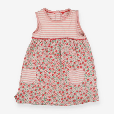  Dress Pink Stripes Floral with Pockets