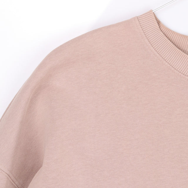 Taupe Oversized Crew Neck Sweatshirt