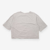 Grey Marl Oversized Boxy Split-Hem Knit Top