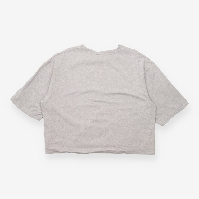 Grey Marl Oversized Boxy Split-Hem Knit Top