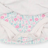 Dress LS white long stem flowers attached body