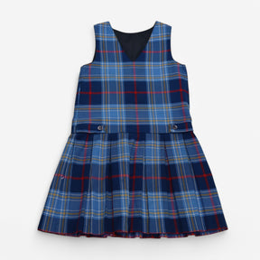 Pinafore Dress School Blue Tartan