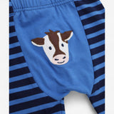 Lightweight joggers blue stripe cow bottom