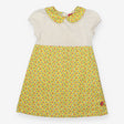 Dress collar white and yellow spots floral