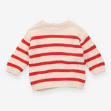 Knit Sweater Red Striped