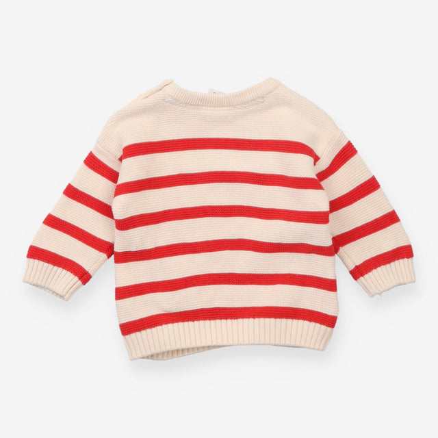 Knit Sweater Red Striped