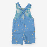 Dungaree shortie blue moons and stars