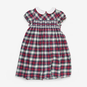 Dress Smock Collared Checked