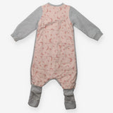 Grey and pink sleepsuit with stars & moons