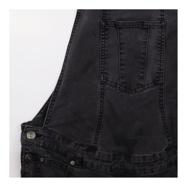 Black Washed Denim Maternity Dungarees
