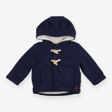 Duffle coat blue fleece lined