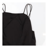 Reiss Rosalie Black Strappy Cross Back Wide Leg Ta