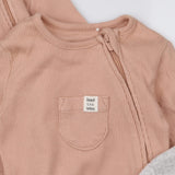 Sleepsuits Zip Pinks and Grey 6 Pack