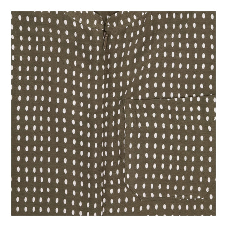 Jumpsuit Khaki Oval Spot Sleeveless Wide Leg