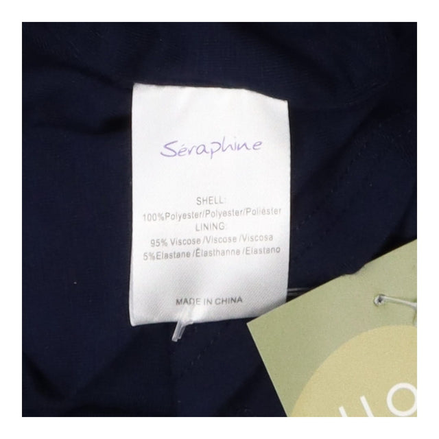Navy Polka Dot Chiffon Cap Sleeve Maternity Nursin