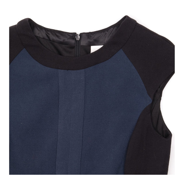 Navy & Black Colour Block Sleeveless Shift Dress