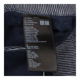 Navy Striped Wide Leg Trousers