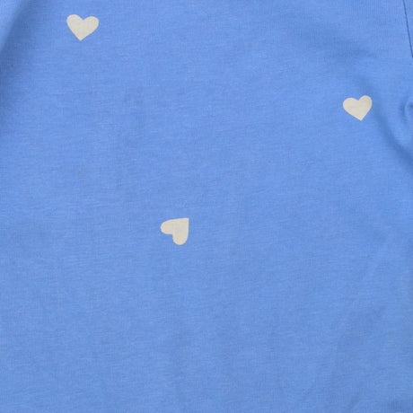 Dress blue jersey LS hearts