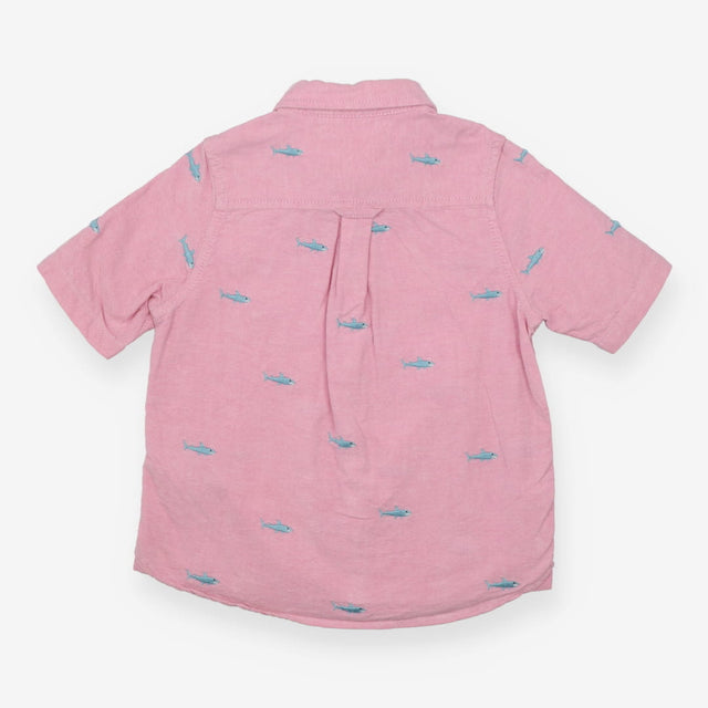 Shirt pink with sharks 