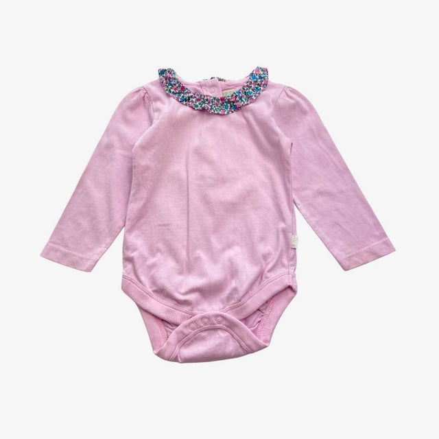 Pink Ditsy Collared Bodysuit