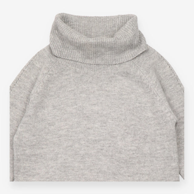 Jumper Dress Cowl Neck Knit Grey