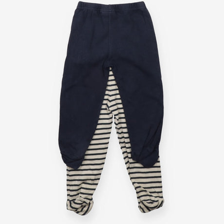 Leggings blue and striped 2pc