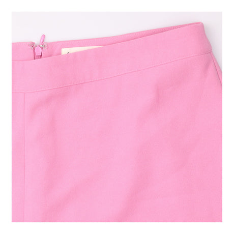 QUERY Wide Leg Trousers Pink Tailored High Waist