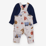 Outfit jersey gorilla dungarees navy blue bodysuit