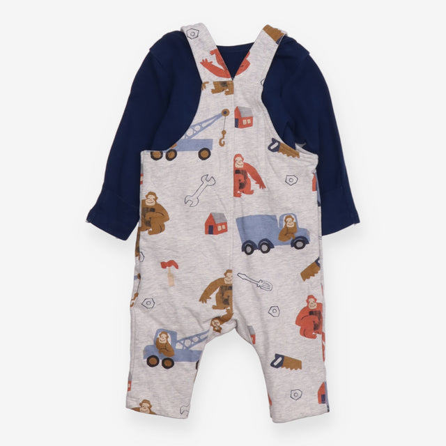Outfit jersey gorilla dungarees navy blue bodysuit