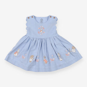 Dress chambray scalloped edges peter rabbit and fr